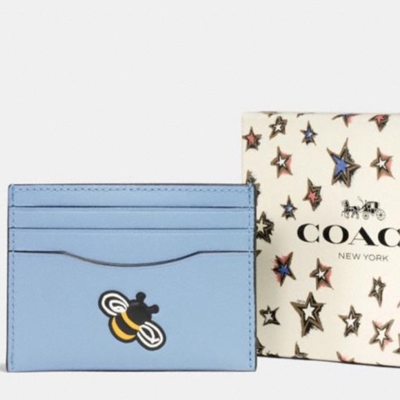 Coach Bumblebee Leather Card Case